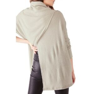 Free People Juicy Long Sleeve Cowl Neck Top Stone Cold Side Medium